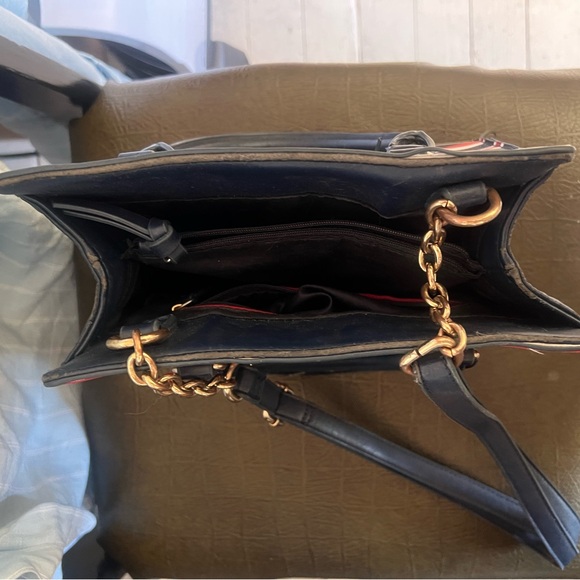 Tommy Hilfiger Red and Black Striped Tote - Picture 3 of 6